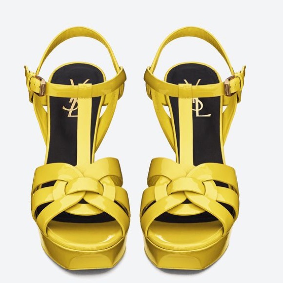 yellow ysl heels